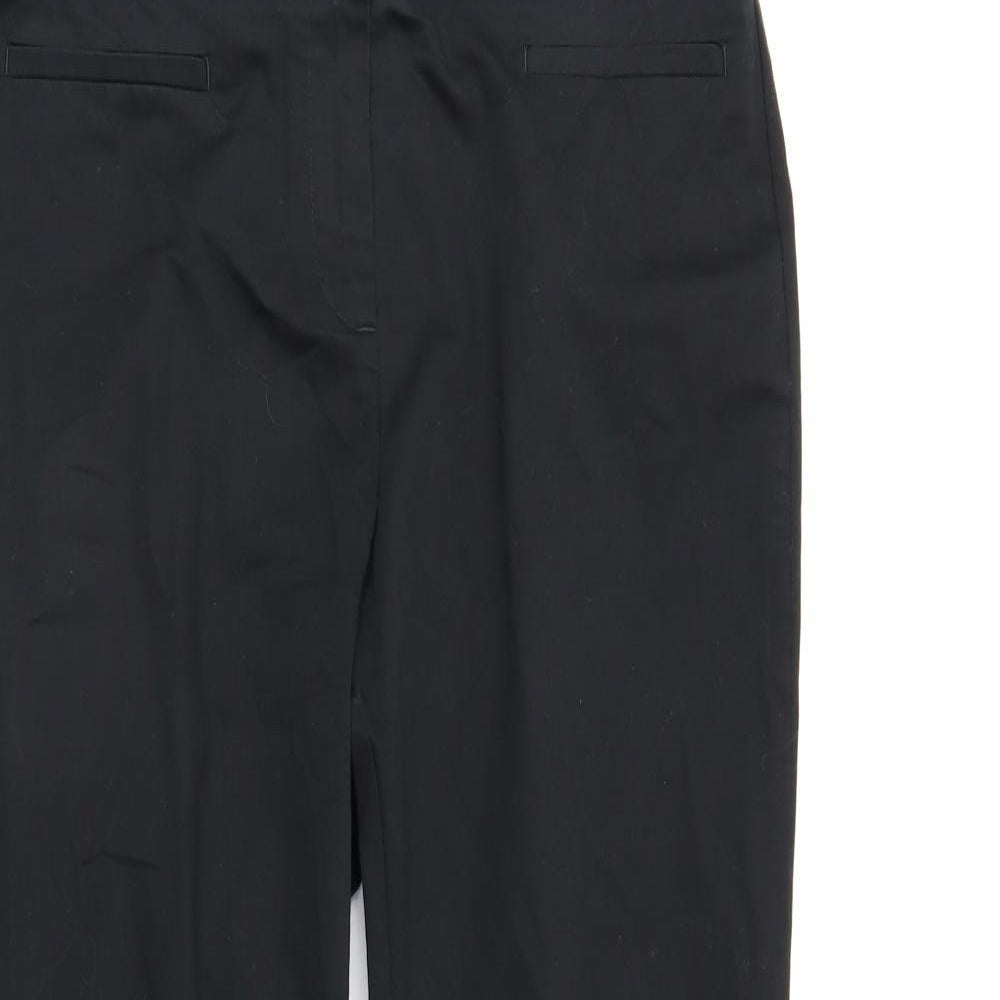 Womens UK Size 12 Preworn Regular Fit  Black Trousers