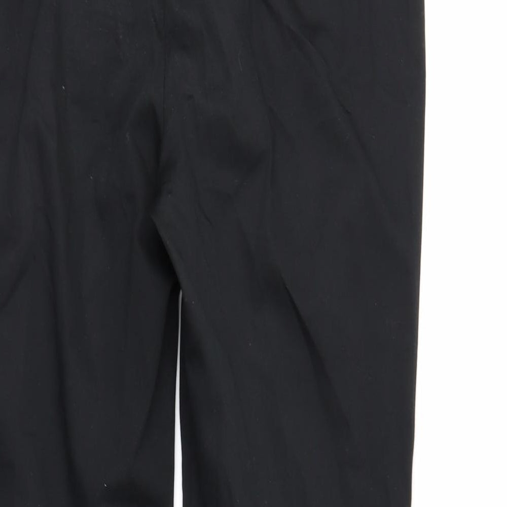 Womens UK Size 12 Preworn Regular Fit  Black Trousers
