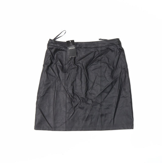 Papaya Womens Black   Mini Skirt Size 10