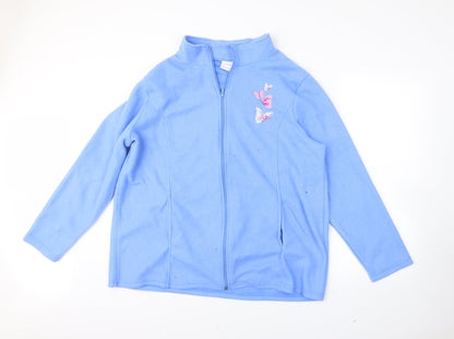 Preworn Womens Blue   Full Zip Jumper Size XL