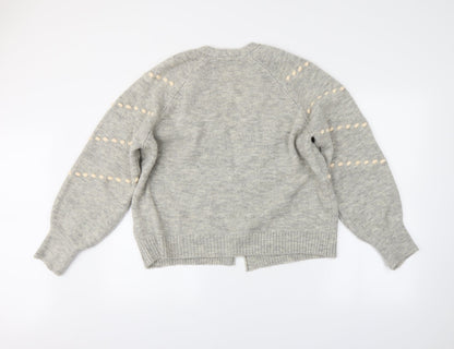NEXT Womens Grey   Cardigan Jumper Size M