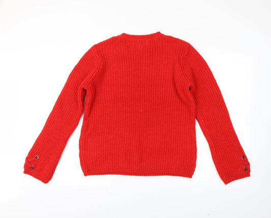 Preworn Womens Red   Pullover Jumper Size M