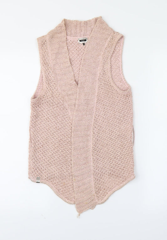 VILA Womens Pink   Wrap Jumper Size M