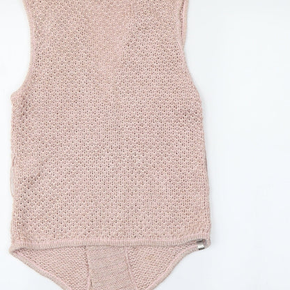 VILA Womens Pink   Wrap Jumper Size M