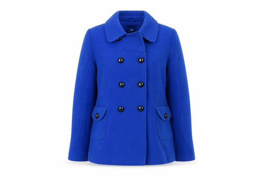 Womens UK Size 14 M&Co Blue Overcoat