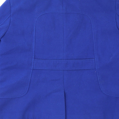 Womens UK Size 14 M&Co Blue Overcoat