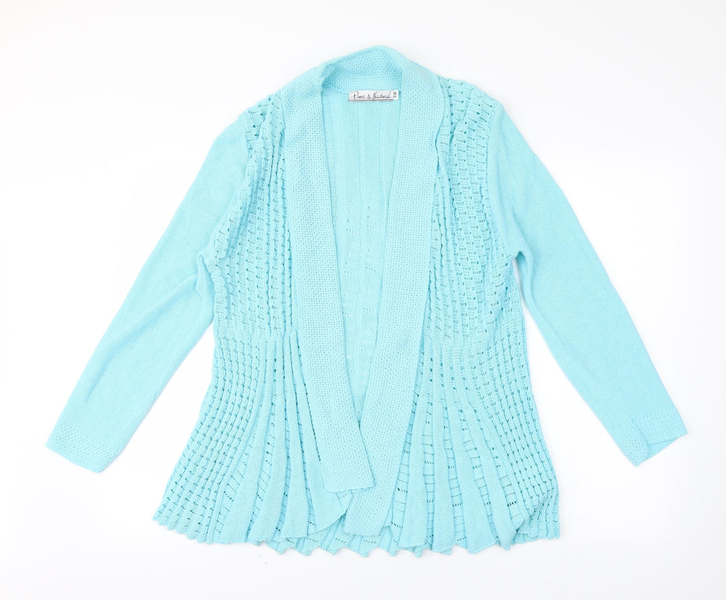 Pure & Natural Womens Blue   Shrug Jumper Size M