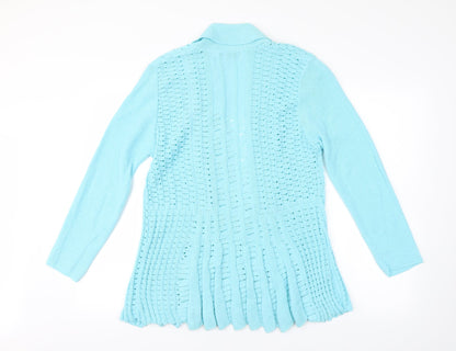 Pure & Natural Womens Blue   Shrug Jumper Size M