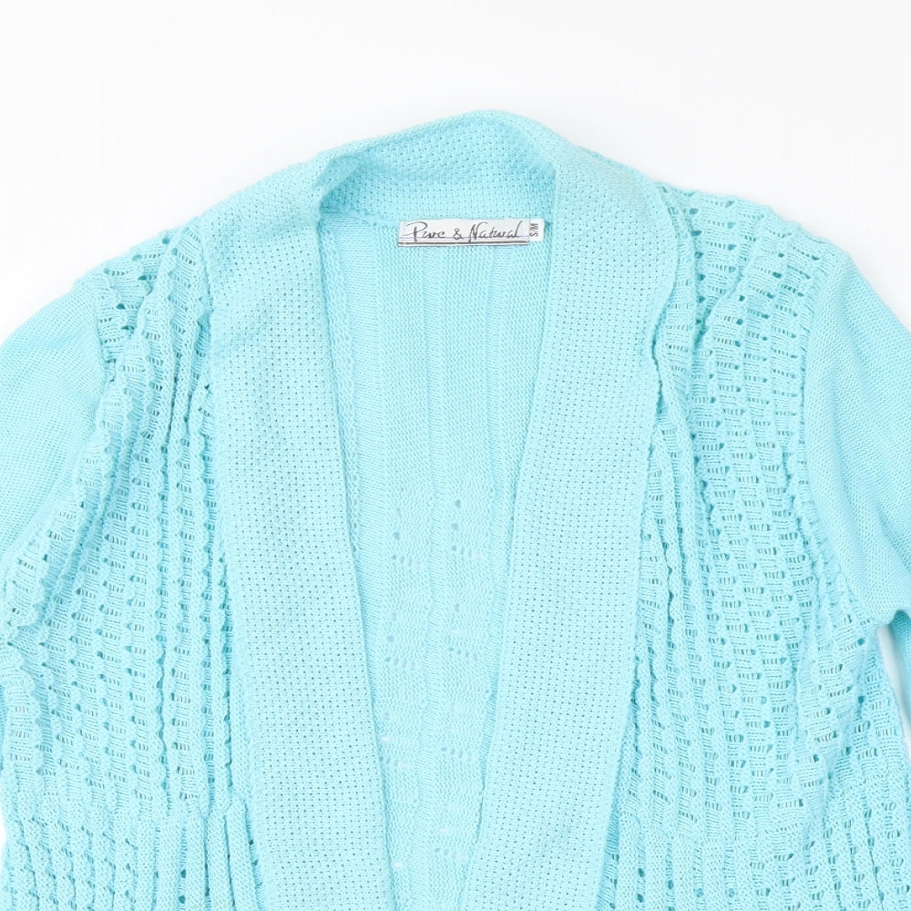 Pure & Natural Womens Blue   Shrug Jumper Size M