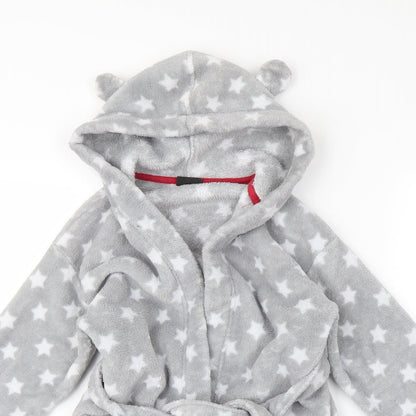 Next Girls Grey Solid  Capri Robe Size 5-6 Years