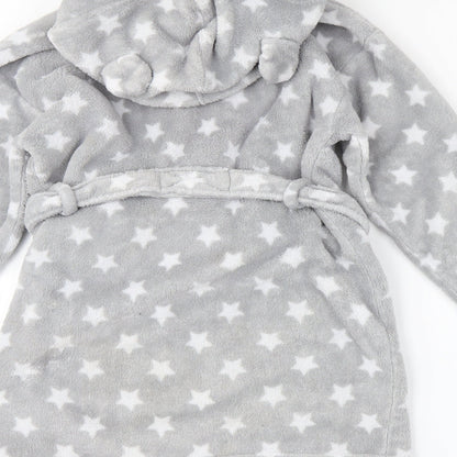 Next Girls Grey Solid  Capri Robe Size 5-6 Years