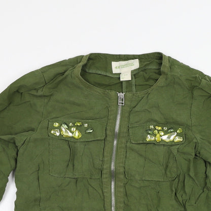 Womens UK Size 6 H&M Green Jacket