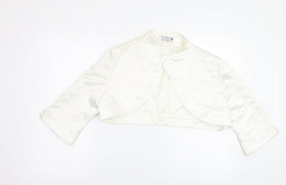 Front view of Pearce Fionda women’s white overcoat jacket