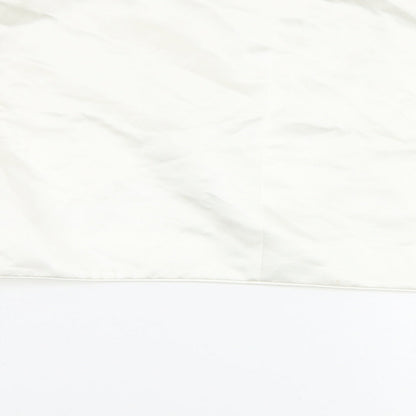 Brand and care label for Pearce Fionda women’s white overcoat jacket