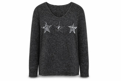 Preworn Womens Grey   Pullover Jumper Size S  - Stars