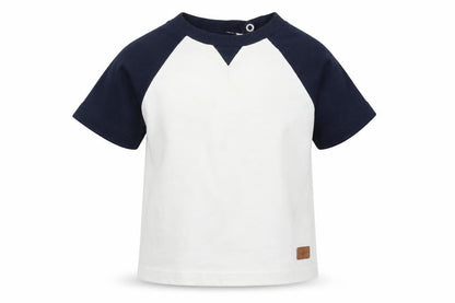 Front view of 7 For All Mankind Baby Houndstooth Pullover T-Shirt, size 18-24, Months