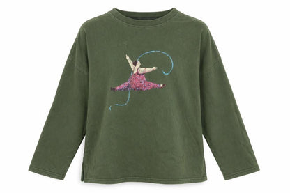 Womens Green   Pullover Sweatshirt Size 8