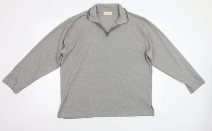 Bonmarché Mens Green Herringbone  Pullover Jumper Size L