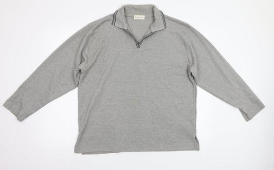 Bonmarché Mens Green Herringbone  Pullover Jumper Size L