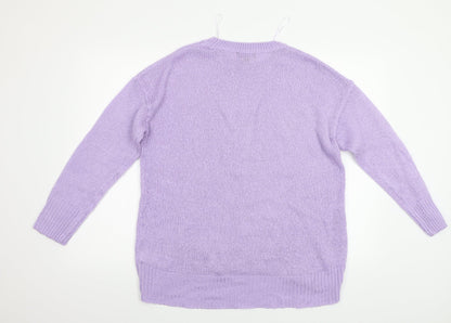 New Look Womens Purple   Henley Jumper Size L
