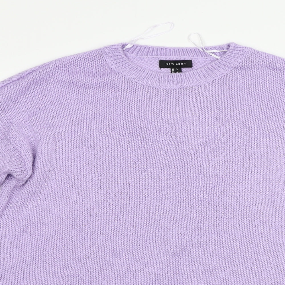 New Look Womens Purple   Henley Jumper Size L