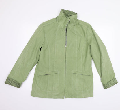 Fashion Style Womens Green Houndstooth  Jacket  Size 10