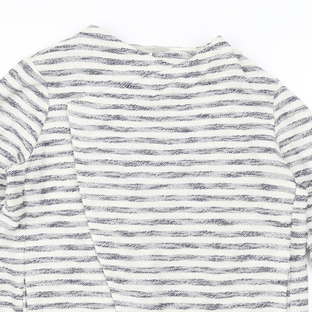 George Womens White Striped  Jacket  Size 16