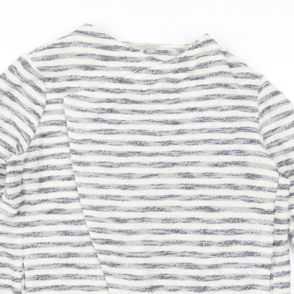 George Womens White Striped  Jacket  Size 16