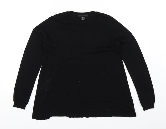 Atmosphere Womens Black  Rayon Pullover Jumper Size 12