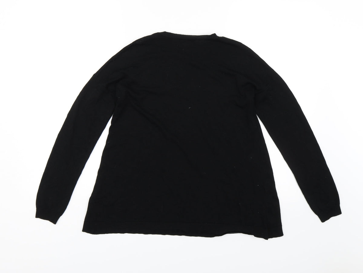 Back view of Atmosphere women’s black rayon jumper, size UK 12