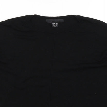 Close-up detail of Atmosphere women’s black rayon jumper, size UK 12
