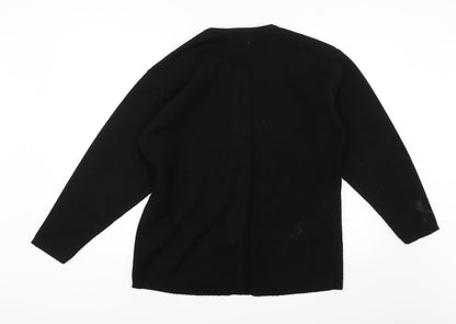 Paramour Womens Black Floral  Cardigan Jumper Size M