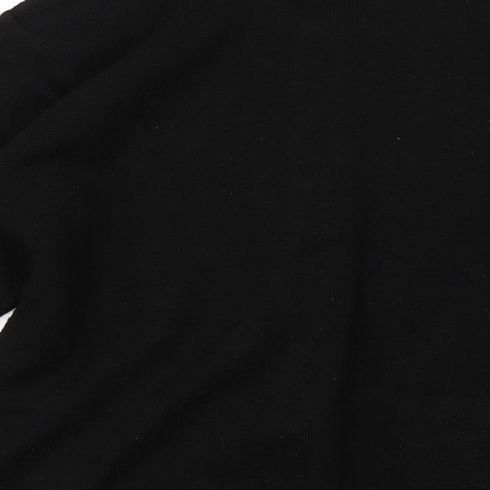 Paramour Womens Black Floral  Cardigan Jumper Size M