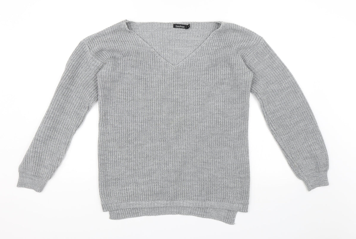 Boohoo Womens Grey   Pullover Jumper Size S