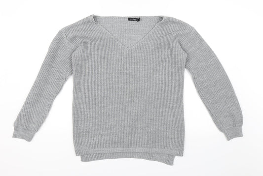 Boohoo Womens Grey   Pullover Jumper Size S