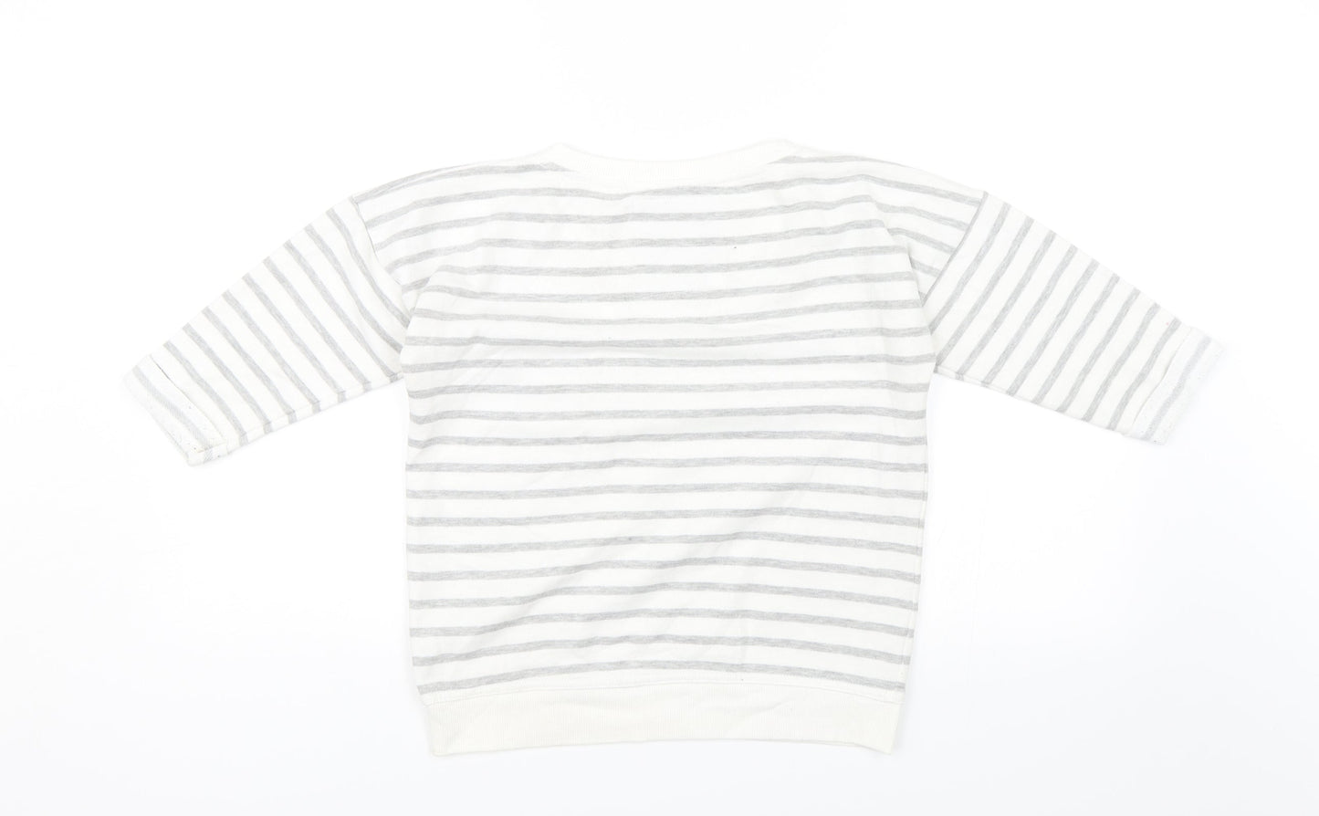 Atmopshere Womens White Striped  Pullover Jumper Size 8