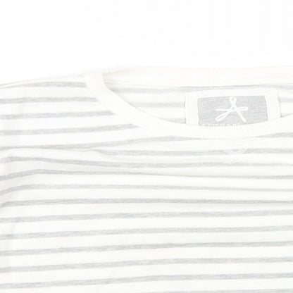 Atmopshere Womens White Striped  Pullover Jumper Size 8
