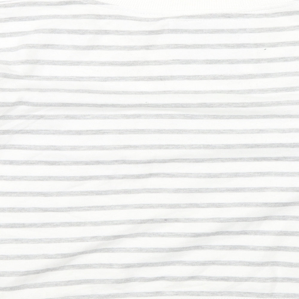 Atmopshere Womens White Striped  Pullover Jumper Size 8