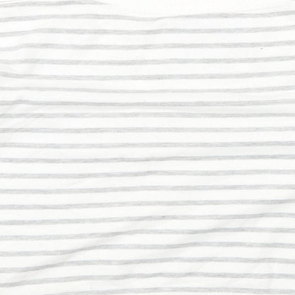 Atmopshere Womens White Striped  Pullover Jumper Size 8