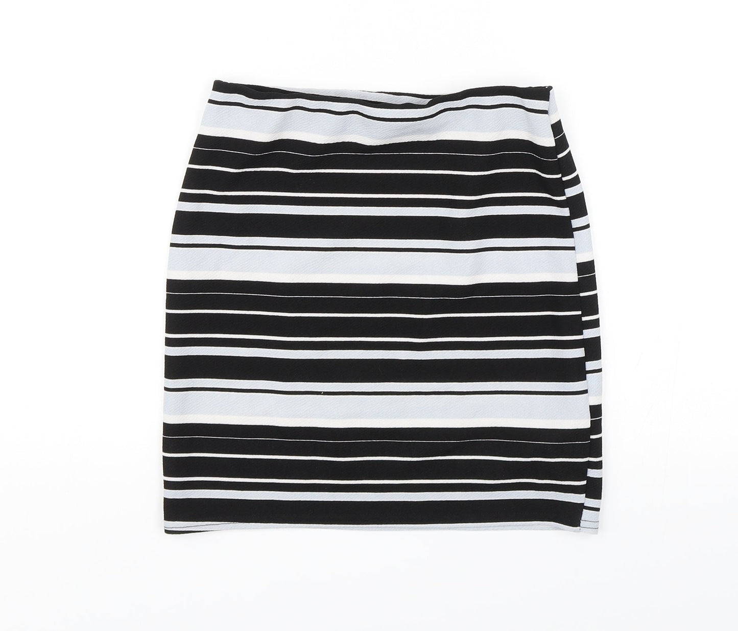 New Look Womens Black Striped  Mini Skirt Size 8