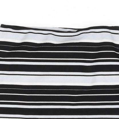 New Look Womens Black Striped  Mini Skirt Size 8