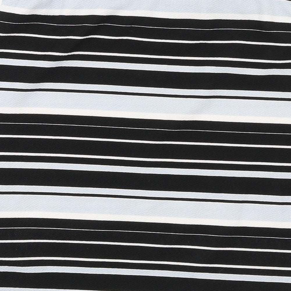 New Look Womens Black Striped  Mini Skirt Size 8