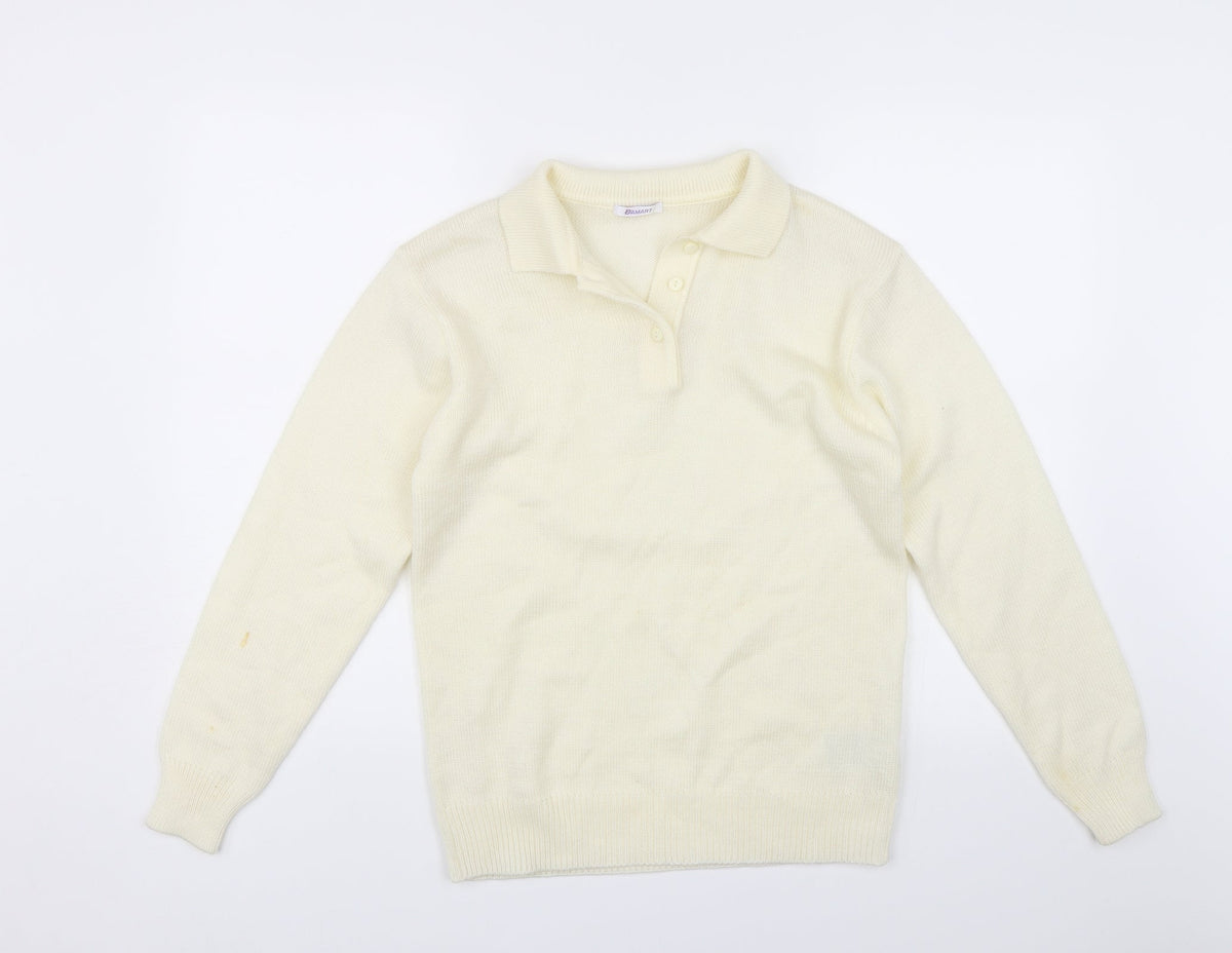 Damart Womens White   Pullover Jumper Size 10