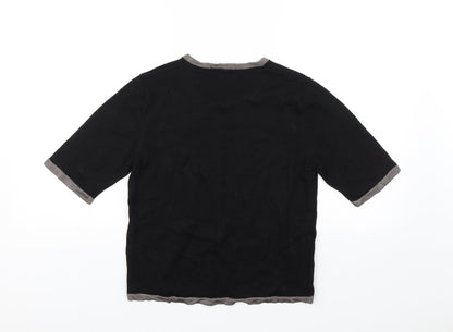 Marks and Spencer Womens Black   Basic Blouse Size 12  - Flower