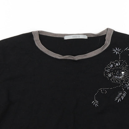 Marks and Spencer Womens Black   Basic Blouse Size 12  - Flower