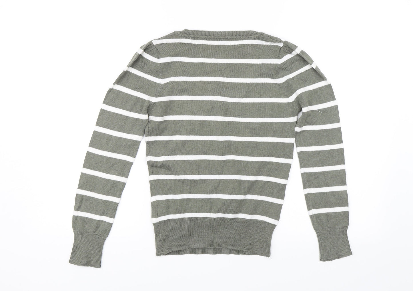 Atmosphere Womens Green Striped  Pullover Jumper Size 8