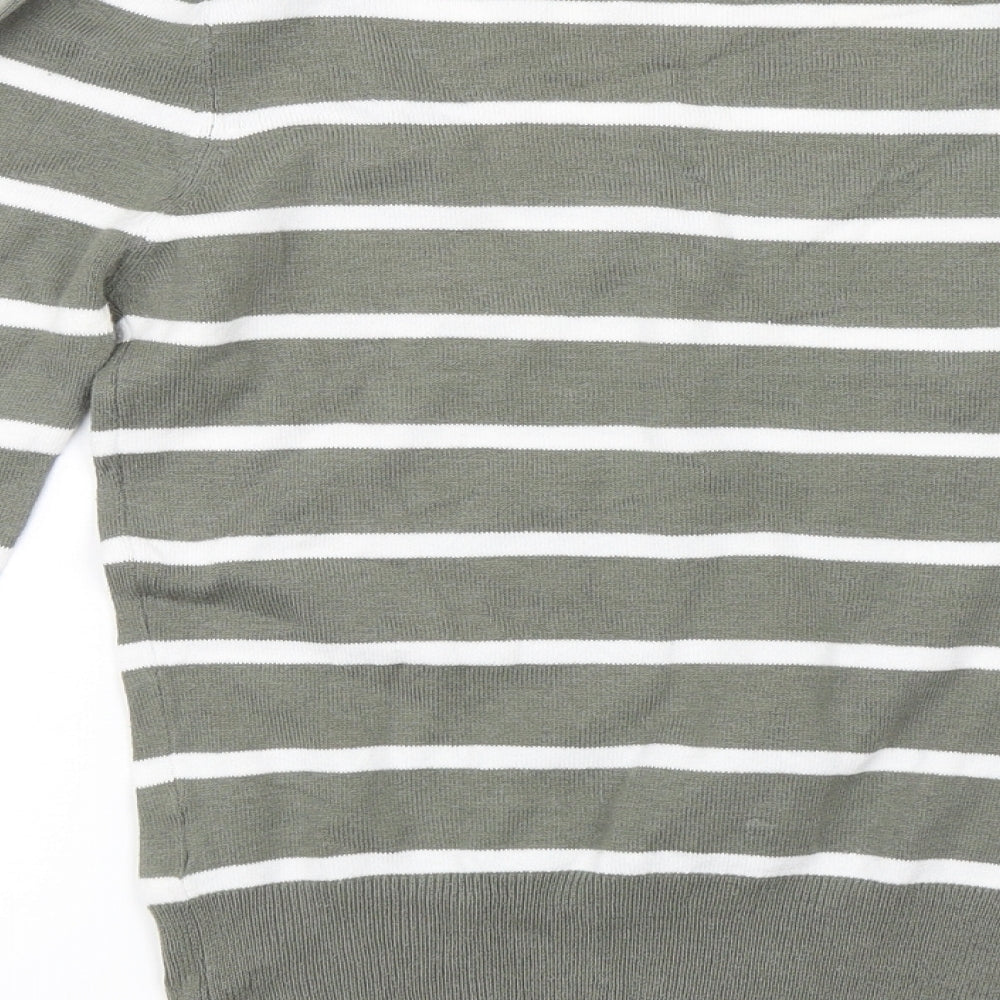 Atmosphere Womens Green Striped  Pullover Jumper Size 8