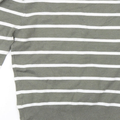 Atmosphere Womens Green Striped  Pullover Jumper Size 8