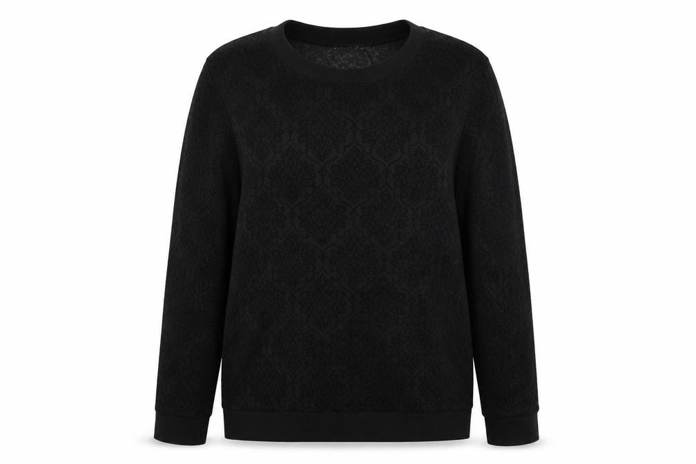 Front view of Atmosphere women’s black jumper, size UK 12