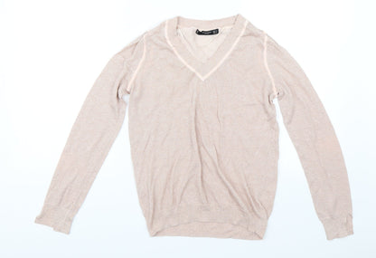 Womens UK Size M Mango Pink Basic T-Shirt